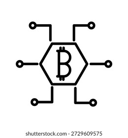 Diseño de íconos de Vector de Bitcoin de moda