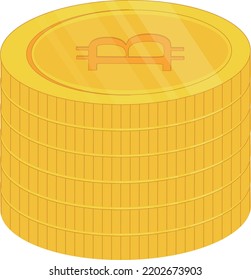 Bitcoin vector icon hand drawn