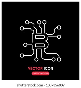 Bitcoin Vector Icon Illustration