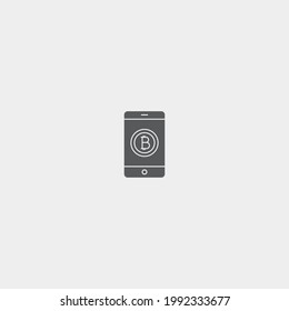 Bitcoin vector icon illustration sign