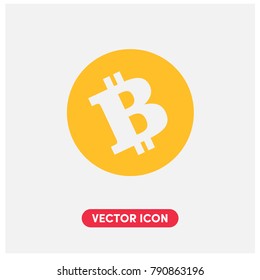 Bitcoin Vector Icon Illustration.Premium Quality.