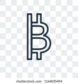 Bitcoin vector icon isolated on transparent background, Bitcoin logo concept