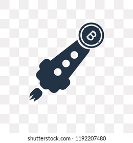 Bitcoin vector icon isolated on transparent background, Bitcoin transparency concept can be used web and mobile