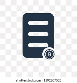 Bitcoin vector icon isolated on transparent background, Bitcoin transparency concept can be used web and mobile