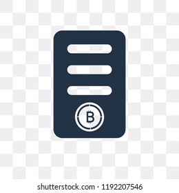 Bitcoin vector icon isolated on transparent background, Bitcoin transparency concept can be used web and mobile