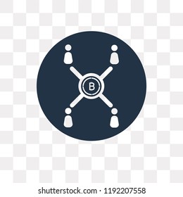 Bitcoin vector icon isolated on transparent background, Bitcoin transparency concept can be used web and mobile