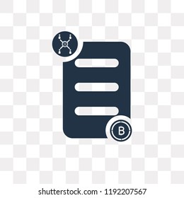 Bitcoin vector icon isolated on transparent background, Bitcoin transparency concept can be used web and mobile