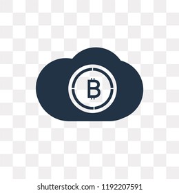 Bitcoin vector icon isolated on transparent background, Bitcoin transparency concept can be used web and mobile