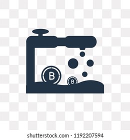 Bitcoin vector icon isolated on transparent background, Bitcoin transparency concept can be used web and mobile