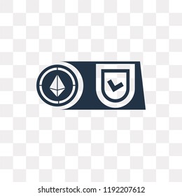 Bitcoin vector icon isolated on transparent background, Bitcoin transparency concept can be used web and mobile