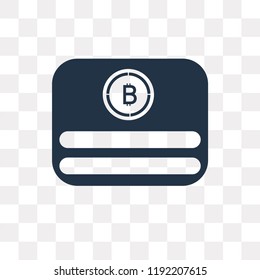 Bitcoin vector icon isolated on transparent background, Bitcoin transparency concept can be used web and mobile