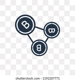 Bitcoin vector icon isolated on transparent background, Bitcoin transparency concept can be used web and mobile