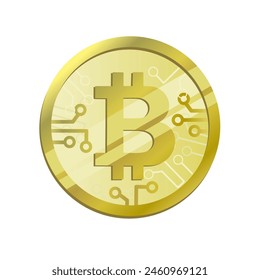 Bitcoin vector icon, sign of modern cryptocurrancy isolated	