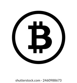 Bitcoin vector icon, sign of modern cryptocurrancy isolated