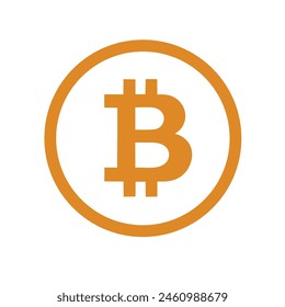Bitcoin vector icon, sign of modern cryptocurrancy isolated
