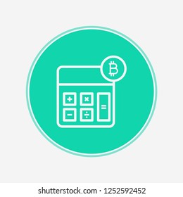 Bitcoin vector icon sign symbol linear
