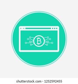 Bitcoin vector icon sign symbol linear