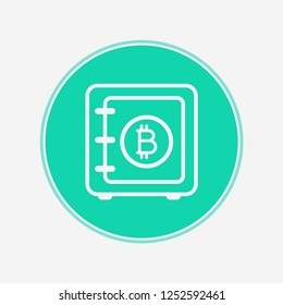 Bitcoin vector icon sign symbol linear