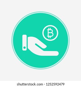 Bitcoin vector icon sign symbol linear