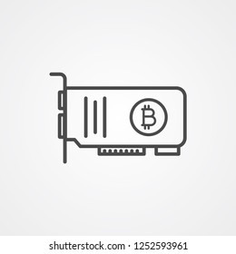 Bitcoin vector icon sign symbol linear