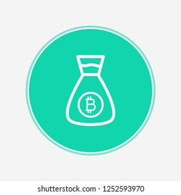 Bitcoin vector icon sign symbol linear