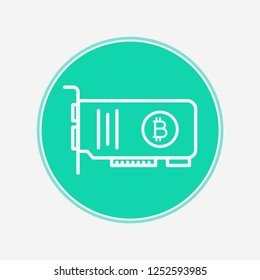 Bitcoin vector icon sign symbol linear