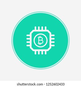 Bitcoin vector icon sign symbol linear