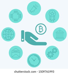 Bitcoin vector icon sign symbol