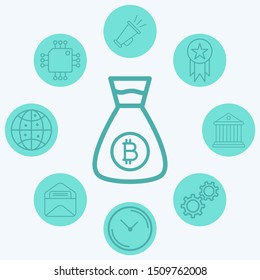 Bitcoin vector icon sign symbol