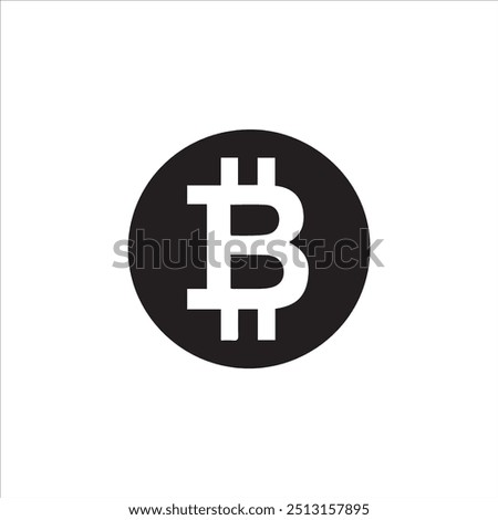 Bitcoin Vector Icon Silhouette Art, Bitcoin Money Icon, Bitcoin Sign Vector Illustration, Bitcoin Symbol Vector Illustration

