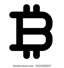 Bitcoin Vetor, Ícone, Símbolo, Mineração, Mercado, Dinheiro, Virtual, Preto e Branco, Moeda, Bit, Design, Marketing, Moeda, Criptografia, Criptomoeda, 