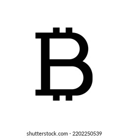 Bitcoin vector icon, trendy simple btc vector illustration