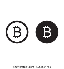 Bitcoin vector icon for web sites and apps