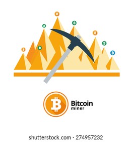 Bitcoin vector icons banners big set illustration 