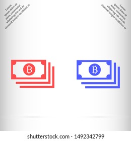  bitcoin vector icons , Lorem ipsum flat design