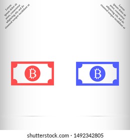  bitcoin vector icons , Lorem ipsum flat design