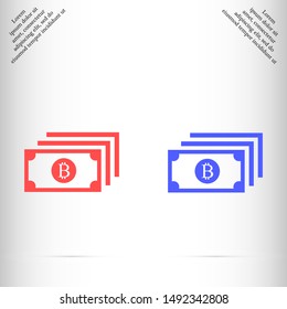  bitcoin vector icons , Lorem ipsum flat design