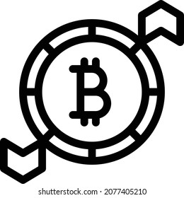 bitcoin vector illustration isolated on a transparent background . colour vector icons for concept or web graphics.