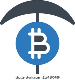 Ilustración de Bitcoin Vector en un fondo transparente.Símbolos de calidad premium.Icono de vector glifos para el concepto y el diseño gráfico.