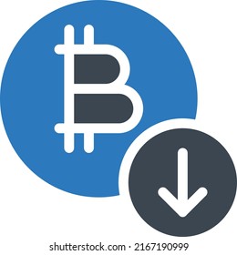 Bitcoin Vector illustration on a transparent background.Premium quality symbols.Glyphs vector icon for concept and graphic design.