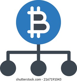 Ilustración de Bitcoin Vector en un fondo transparente.Símbolos de calidad premium.Icono de vector glifos para el concepto y el diseño gráfico.