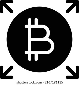 Bitcoin Vector illustration on a transparent background.Premium quality symbols.Glyphs vector icon for concept and graphic design.