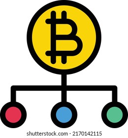 Bitcoin Vector illustration on a transparent background.Premium quality symmbols.Stroke vector icon for concept and graphic design.