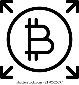 BitCoin Vector illustration on a transparent background.Premium quality symmbols.Stroke vector icon for concept and graphic design.