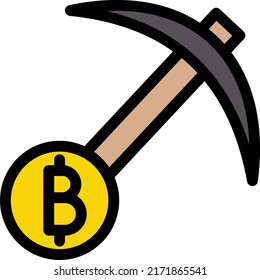 BitCoin Vector illustration on a transparent background.Premium quality symmbols.Stroke vector icon for concept and graphic design.