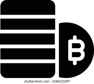bitcoin Vector illustration on a transparent background.Premium quality symbols.Glyphs vector icon for concept and graphic design.