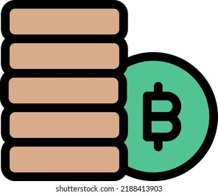 bitcoin  Vector illustration on a transparent background.Premium quality symmbols.Stroke vector icons for concept and graphic design.