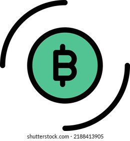 ilustración de bitcoin Vector en un fondo transparente.Símbolos de calidad premium.Iconos vectores de trazo para el diseño de conceptos y gráficos.