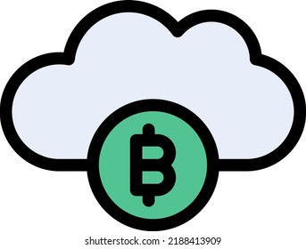 bitcoin Vector illustration on a transparent background.Premium quality symmbols.Stroke vector icons for concept and graphic design.