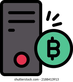 bitcoin  Vector illustration on a transparent background.Premium quality symmbols.Stroke vector icons for concept and graphic design.